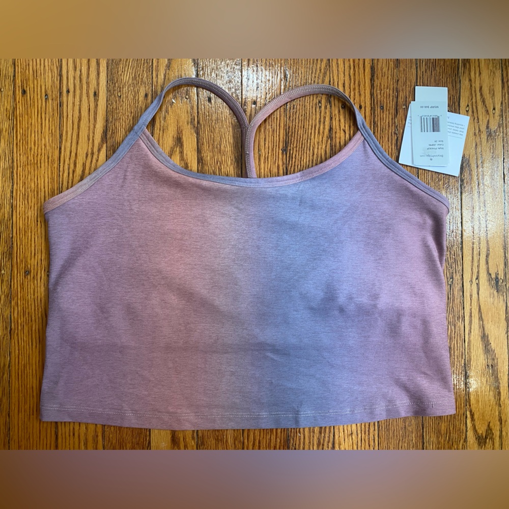 Beyond Yoga Chai Jewel Prismatic SoftMark Slim Racerback Cropped Tank